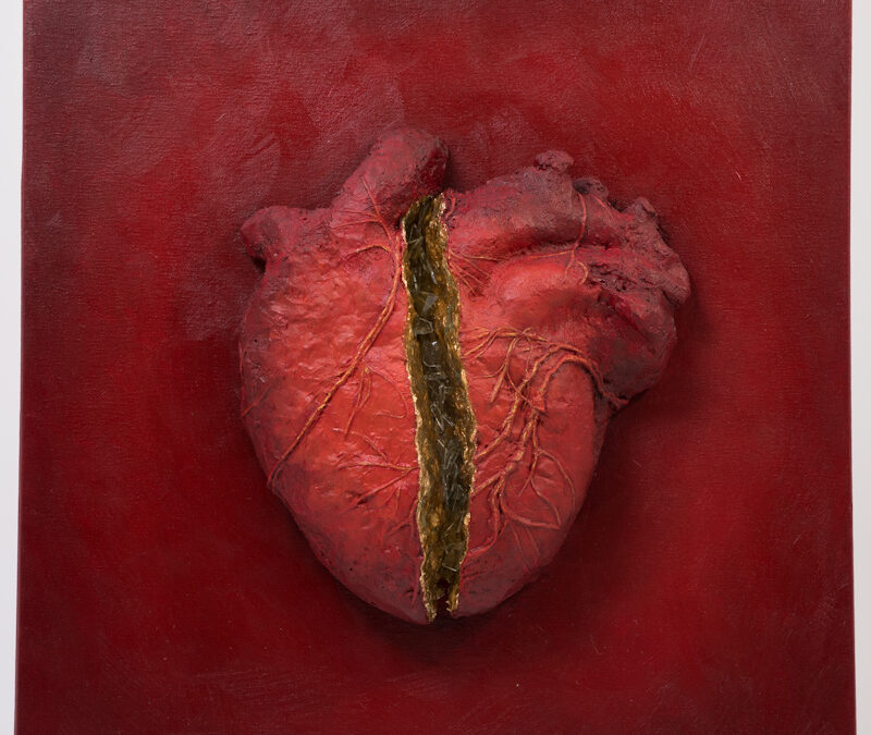 Broken golden heart